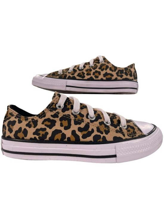Converse Other - Converse Youth Leopard Print Chuck Taylor All Star Low Top Sneakers Size 1.5 NEW